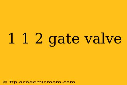1 1 2 gate valve