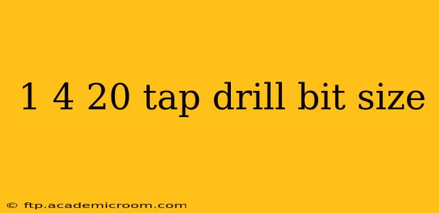 1 4 20 tap drill bit size