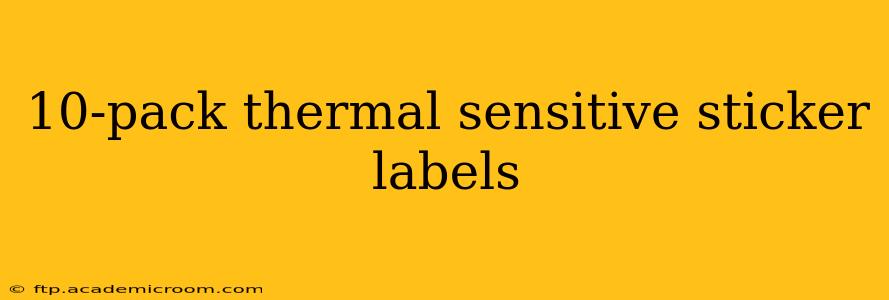 10-pack thermal sensitive sticker labels