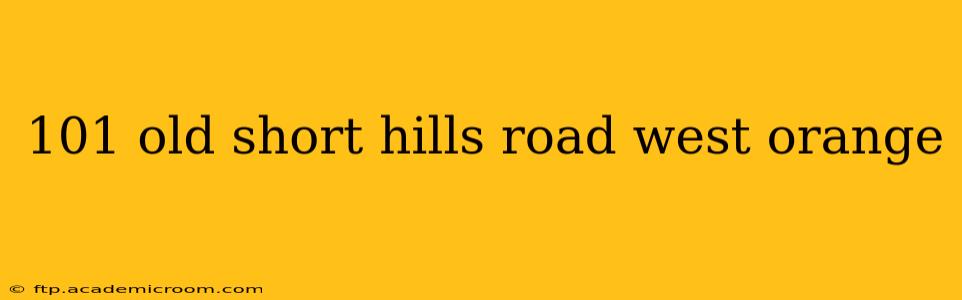 101 old short hills road west orange