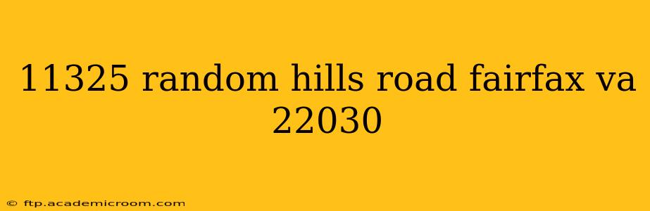 11325 random hills road fairfax va 22030