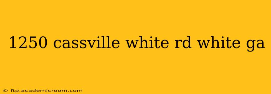 1250 cassville white rd white ga