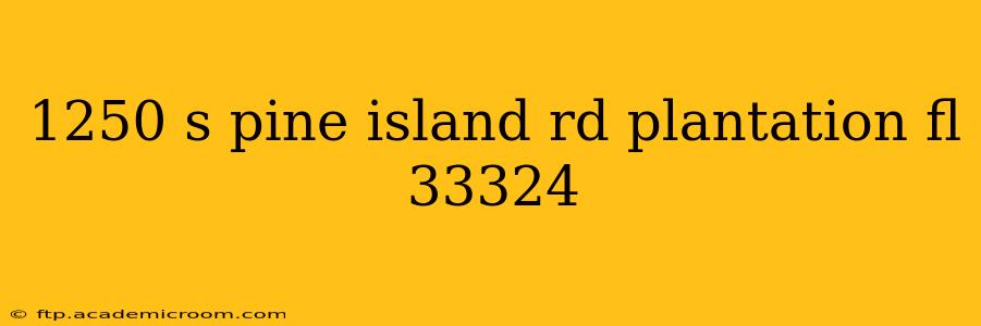 1250 s pine island rd plantation fl 33324
