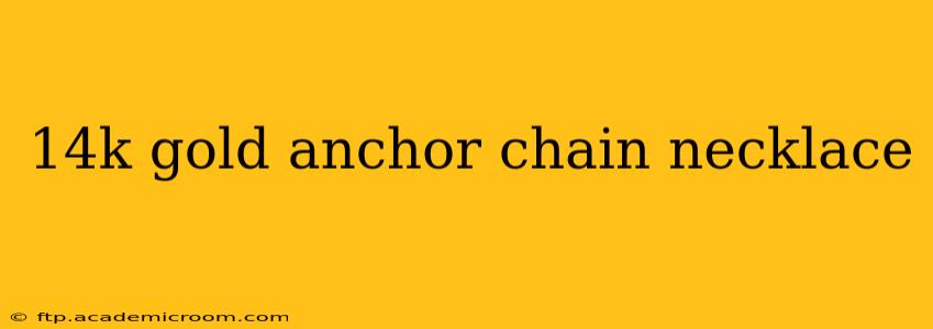 14k gold anchor chain necklace