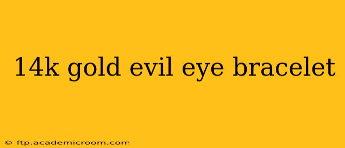 14k gold evil eye bracelet