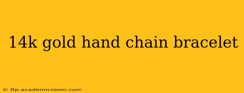 14k gold hand chain bracelet