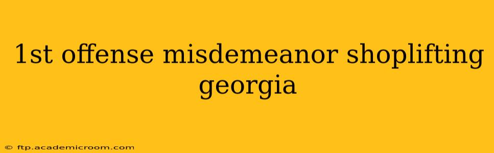 1st offense misdemeanor shoplifting georgia