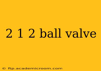 2 1 2 ball valve