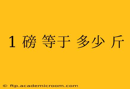 1 磅 等于 多少 斤