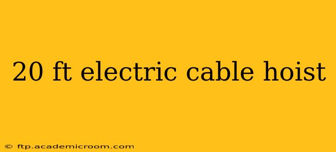 20 ft electric cable hoist