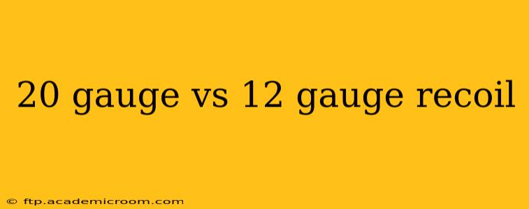 20 gauge vs 12 gauge recoil
