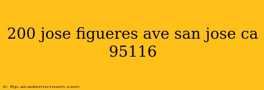 200 jose figueres ave san jose ca 95116