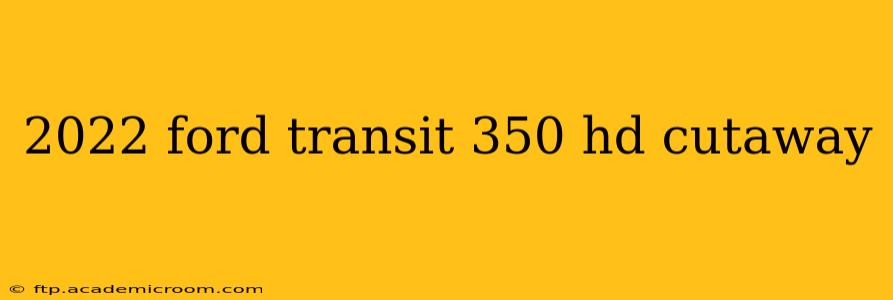 2022 ford transit 350 hd cutaway