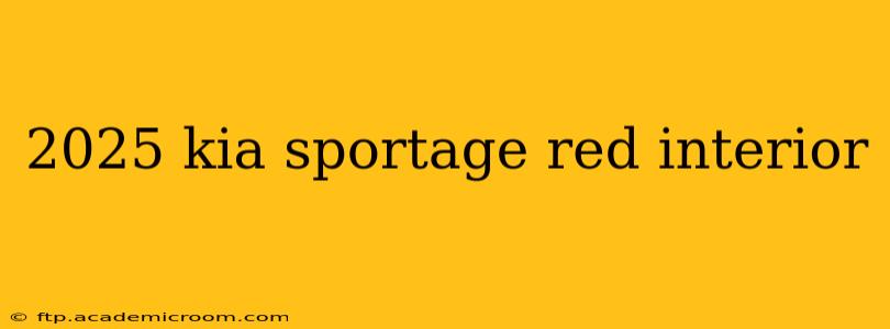2025 kia sportage red interior