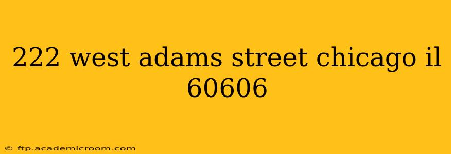 222 west adams street chicago il 60606