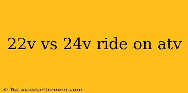 22v vs 24v ride on atv