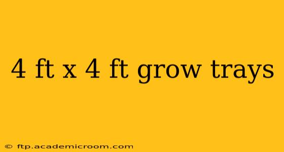 4 ft x 4 ft grow trays