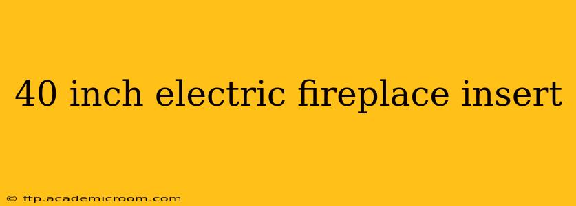 40 inch electric fireplace insert