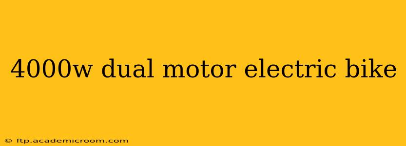 4000w dual motor electric bike