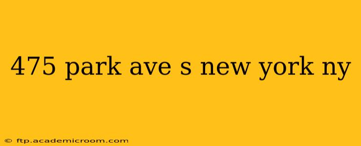 475 park ave s new york ny