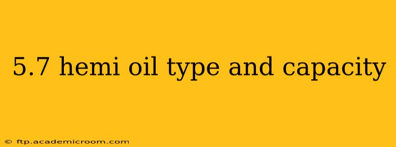 5.7 hemi oil type and capacity