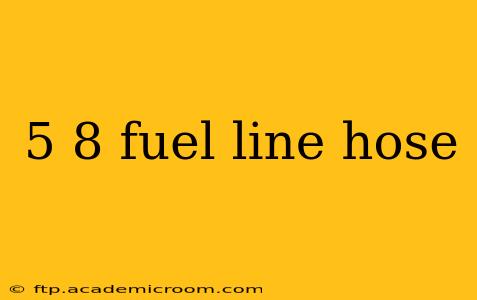 5 8 fuel line hose