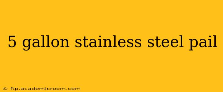 5 gallon stainless steel pail
