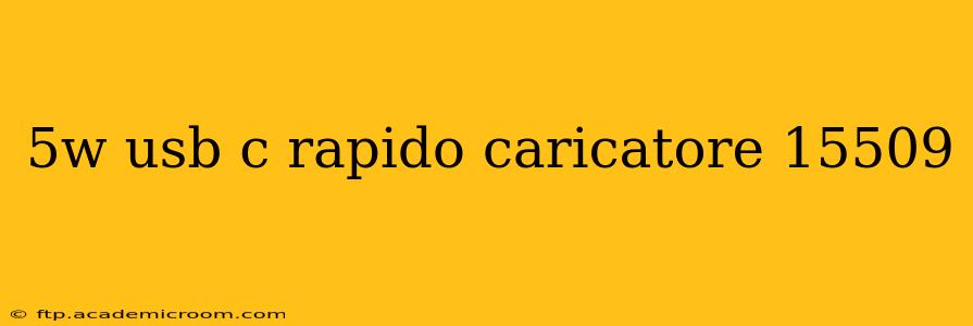 5w usb c rapido caricatore 15509