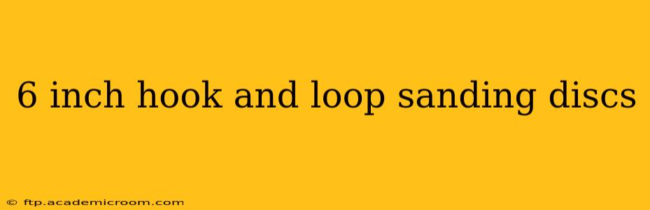 6 inch hook and loop sanding discs