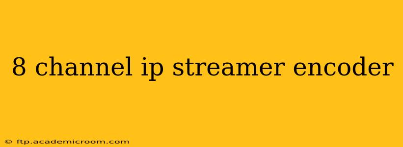 8 channel ip streamer encoder