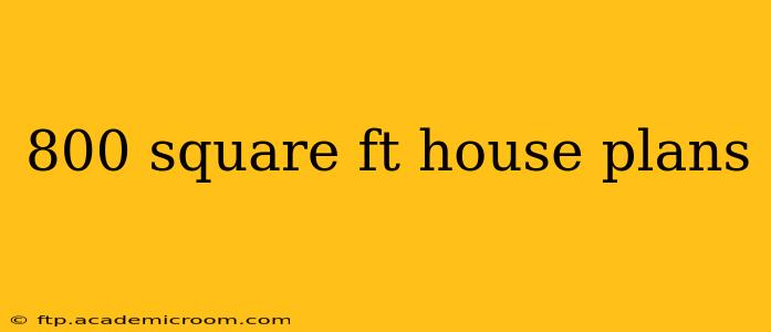 800 square ft house plans