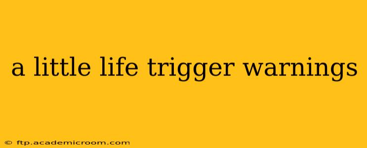 a little life trigger warnings