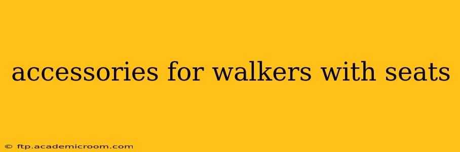 accessories for walkers with seats