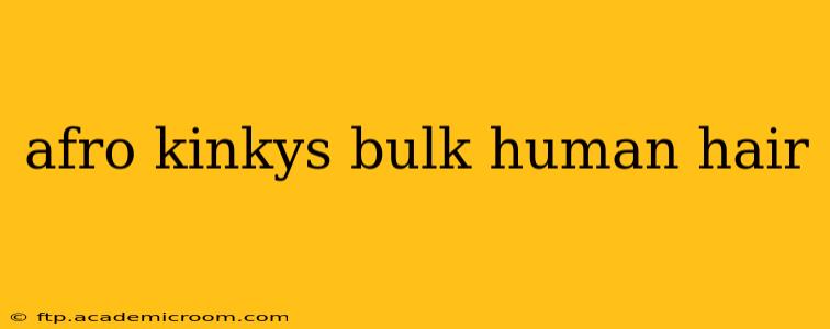 afro kinkys bulk human hair