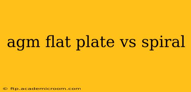 agm flat plate vs spiral
