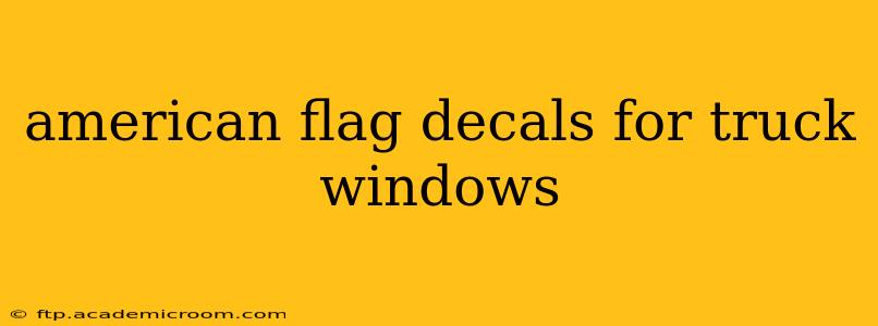 american flag decals for truck windows