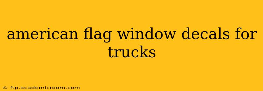 american flag window decals for trucks
