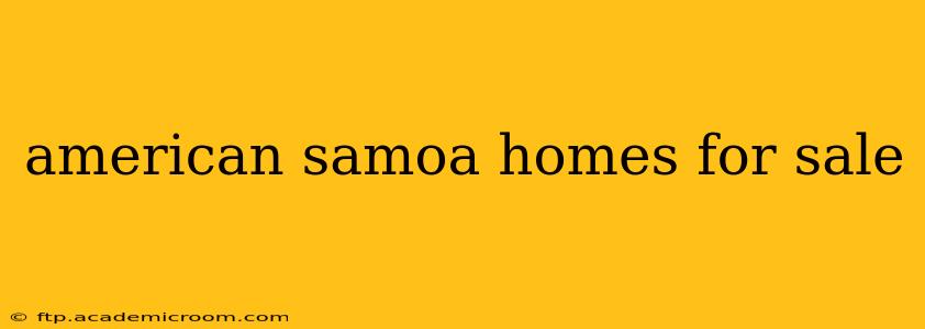 american samoa homes for sale