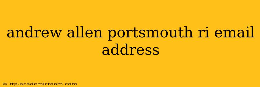 andrew allen portsmouth ri email address