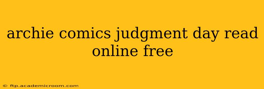 archie comics judgment day read online free