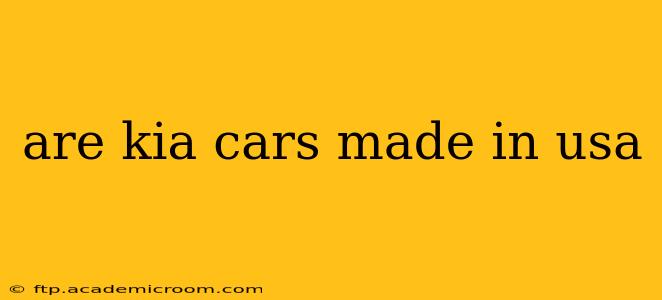 are kia cars made in usa