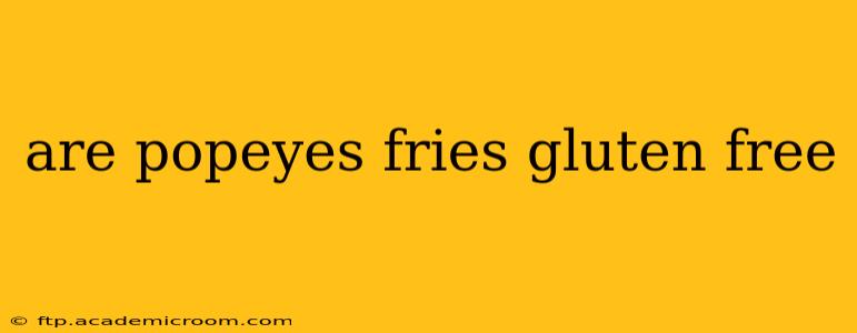 are popeyes fries gluten free
