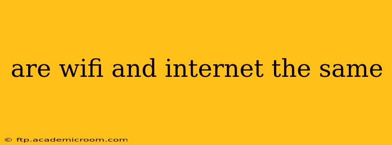are wifi and internet the same