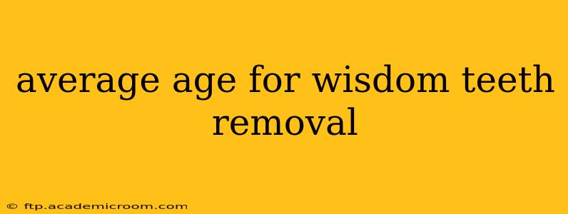 average age for wisdom teeth removal
