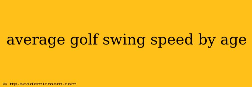 average golf swing speed by age