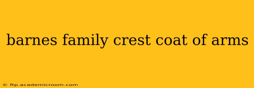 barnes family crest coat of arms