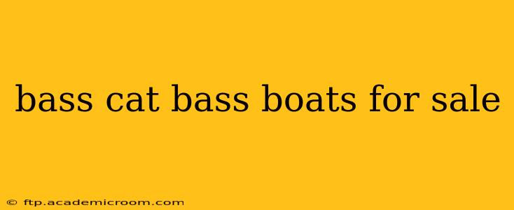 bass cat bass boats for sale
