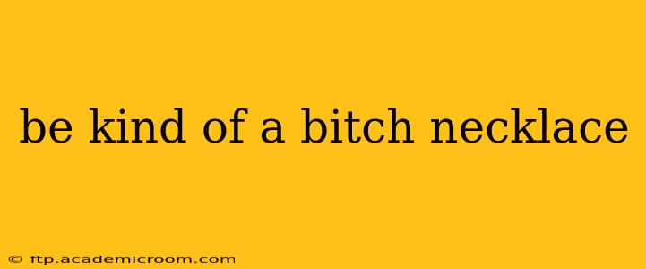 be kind of a bitch necklace be kind of a bitch necklace