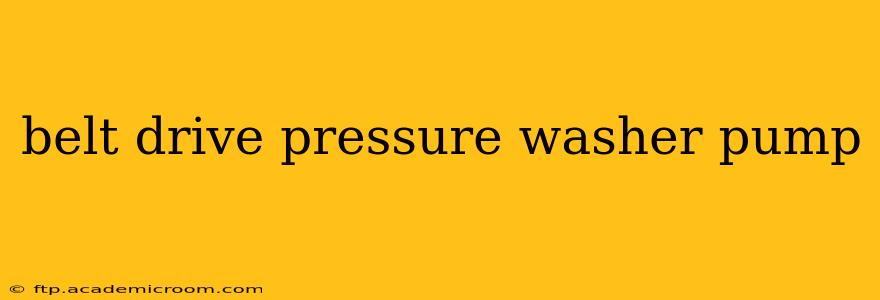 belt drive pressure washer pump