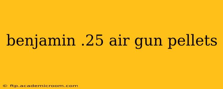 benjamin .25 air gun pellets